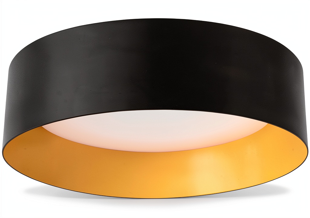 Bargeni flush mount ceiling light installed in a modern bedroom
