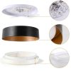 Bargeni Flush Mount Ceiling Light Matte Black Dimmable LED-1