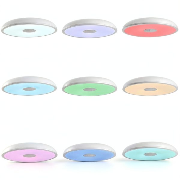 ASALL LED Ceiling Light Bluetooth Speaker Dimmable RGB-4