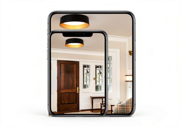Bargeni Flush Mount Ceiling Light Matte Black Dimmable LED-8
