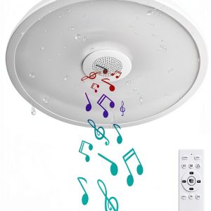 ASALL LED Ceiling Light Bluetooth Speaker Dimmable RGB-0