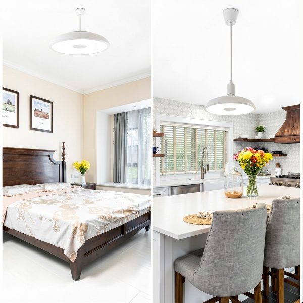 ASALL LED Ceiling Light Bluetooth Speaker Dimmable RGB-5