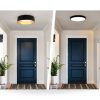 Bargeni Flush Mount Ceiling Light Matte Black Dimmable LED-3