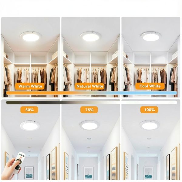 KERUN Motion Sensor Ceiling Light Rechargeable Dimmable LED-4