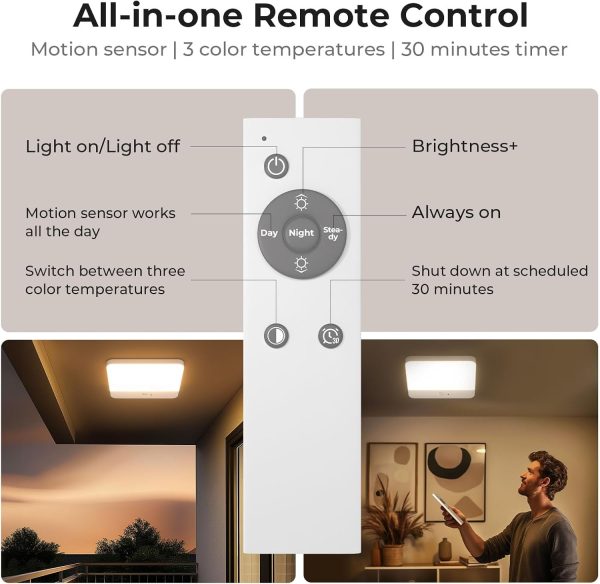 Ceiling Motion Sensor Light FULEN CL05 White-4