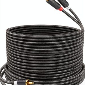 J&D RCA Audio Cable 6 Feet Black Speaker-0