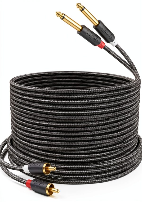 J&D RCA Audio Cable 6 Feet Black Speaker-0