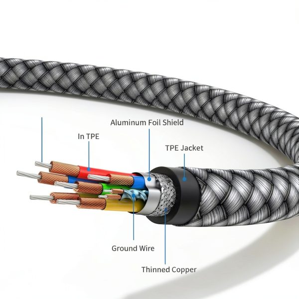 USB-C to RCA Cable MCSPER 6.6ft Gold Plated-6