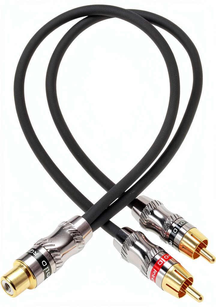 RCA cables with 24K gold plated connectors