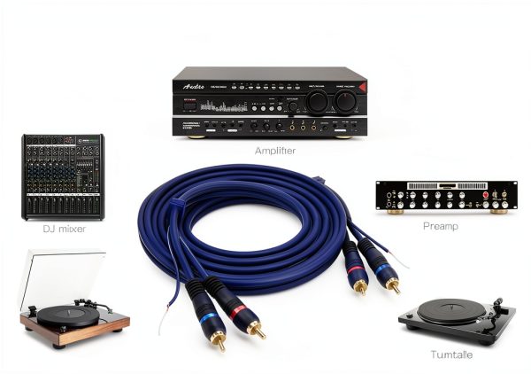 Ullnosoo RCA Cable for Turntables-5