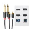 J&D RCA Audio Cable 6 Feet Black Speaker-2