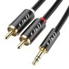 J&D RCA to AUX Audio Cable 3.5mm Black Male to Male-0