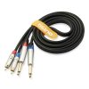 TISINO 1/4 to RCA Cable Braided Blue Pro Audio-7