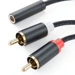 Froggen 3.5mm to RCA Stereo Audio Cable Black-0