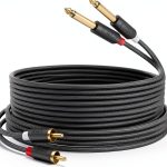 RCA Audio Cable J&D Dual 6.35mm Braided Design-0