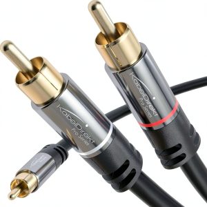 RCA/phono Cables by KabelDirekt 25 Feet Black-0