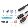 Froggen 3.5mm to RCA Stereo Audio Cable Black-1