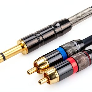 Tisino Braided RCA Cable 1/4 to 2RCA Connector-0