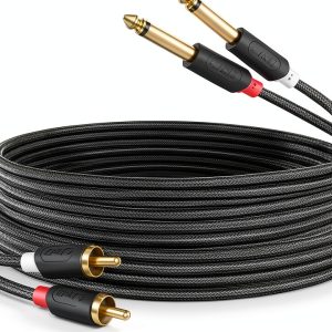 RCA Audio Cable J&D Dual Shielded 6ft Cable-0