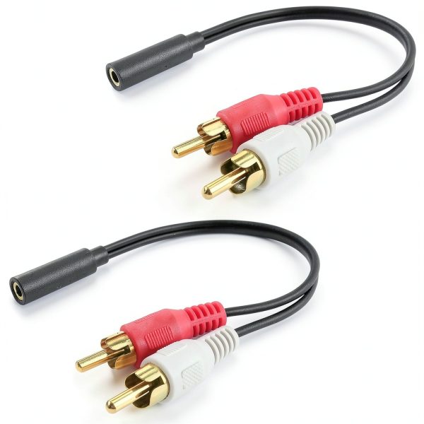 Posdou RCA Audio Cable 2.99ft Male to Female Connector Black/Red-2