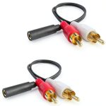 Posdou RCA Audio Cable 2.99ft Male to Female Connector Black/Red-0